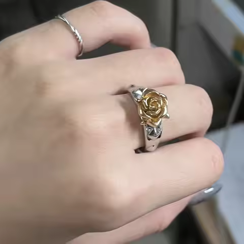 Anime Rozen Maiden Mercury Lamp Cosplay Ring Sui Gin Tou Women Retro 3D Rose Gothic Reiner Rubin Adj