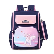 Balo chống gù cho bé trai gái tiểu học cấp 1 vải oxford cao cấp thiết kế form đứng nhiều ngăn size l