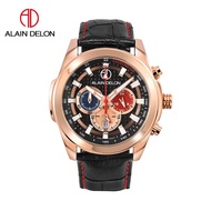 Alain Delon Watch 💯 (Ori) AD477-1532C Men Chronograph Leather Strap / Alain Delon Watch / Men Watch 