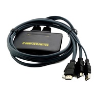 ถูกที่สุด!!! 1 x 2 พอร์ต USB HDMI KVM Switch Switcher พร้อมสายเคเบิ้ลสำหรับ Dual Monitor Keyboard Mouse ##ที่ชาร์จ อุปกรณ์คอม ไร้สาย หูฟัง เคส Airpodss ลำโพง Wireless Bluetooth คอมพิวเตอร์ USB ปลั๊ก เมาท์ HDMI สายคอมพิวเตอร์