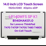 LED LCD Lenovo THINKPAD T470 T470P T470S T480 T480S TOUCHSCREEN