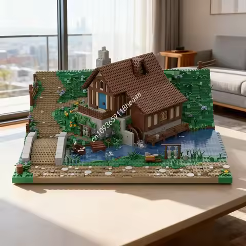 4929pcs MOC Hobbiton Section 4 Model Building Blocks Architecture DIY Christmas Gifts Creative Idea 