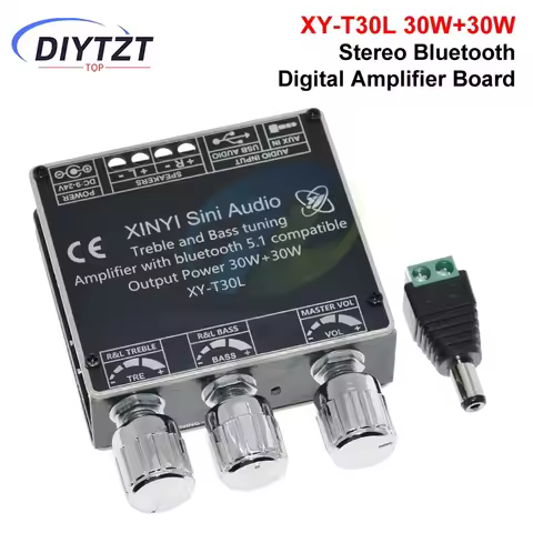HIFI DIY Audio T30L Bluetooth Digital Amplifier Board Module 2.0 Stereo Dual Channel 30W * 2 with Hi