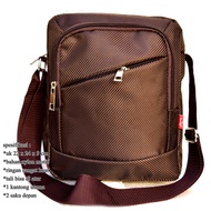 Premium Brown Slide Men's Slim Sling Bag