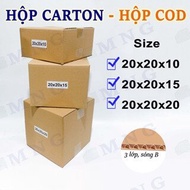 Carton box for packing goods size 20x20x10, 20x20x15, 20x20x20