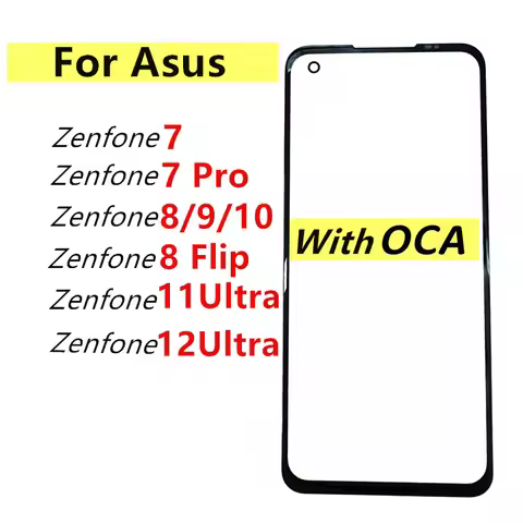 Touch Screen For Asus Zenfone 12 Ultra 11 10 9 8 Flip 7 Pro Front Glass LCD Display Out Panel Repair