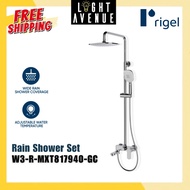 Rigel W3-R-MXT817940-GC Rain Shower Set c/w Mixer