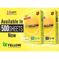 IKPP IK YELLOW PHOTOCOPY PAPER A4 80gm 500 sheets Original - IK-PP-A4-80-500 INKJET , LASER , COPIER