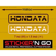 CUTTING STICKER CUSTOM HONDATA DEISGN