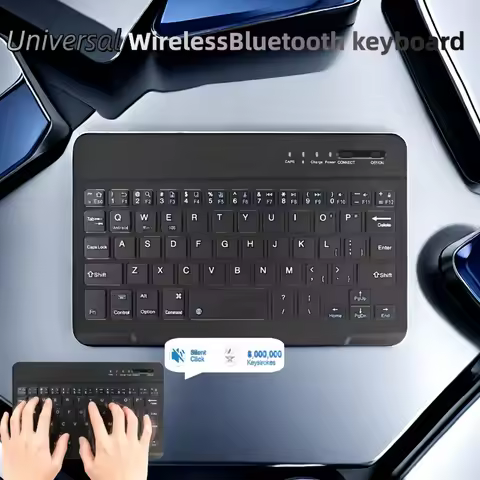 Wireless Bluetooth Keyboard 84-Key Compatible with 7/10 Inch iPad Samsung Xiaomi Tablets Mini iPad K