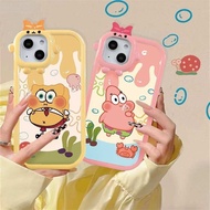 Casing Hp Samsung, Pelindung Ponsel Silikon Lembut Spongebob Dan