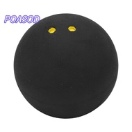 MAYSHOW Rubber Squash Balls, Double Yellow Dot Black Squash Ball, Squash Racket Supplies 40MM Traini