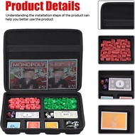 Case with Removable Tray Compatible with Monopoly,Sorry, Sequence, Candy Land etc Various Board Game