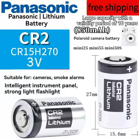 Panasonic CR2 CR15H270Rangefinder 3V Lithium Manganese Battery Polaroid mini 25 Camera Printer Disc 