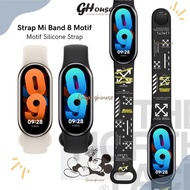 (GoodSeller) Strap Mi Band 8 Motif Strap Xiaomi Mi Band 8 Motif Siicon Material