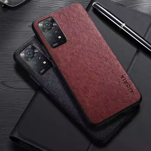 Case For Xiaomi Redmi Note 11 Pro Plus 4G 5G Simple Design Luxury Leather Business Cover For Redmi N