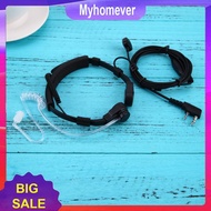 Acoustic Tube Earpiece Headset 2 Pin Covert Acoustic Tube Earpiece Headset Mic PTT Throat Mic for Ba