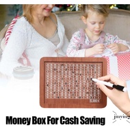 Wooden Cash Saving Box Creative Cash Savings Challenge Box Money Box for Collecting Cash Saving Box