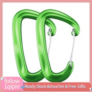 1qipin.my 12KN Heavy Duty Carabiner 6 Pack Aluminum Alloy Clips with 20mm Gate Opening for Camping H
