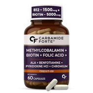 Carbamide Forte Vitamin B12 Supplement with added Biotin | B12 Supplement for Men&Women | Methylcoba