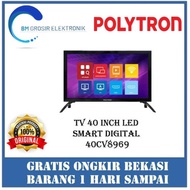 POLYTRON TV LED 40 INCH PLD 40CV8969 SMART DITAL TELEVISI