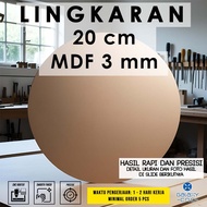 20 cm circle - 3 mm MDF - MDF board wooden MDF board/