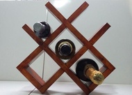 Nanhayu Rainee - Rak Wine Kayu Rak Wine Meja Rak Minuman Dengan Kapasitas 6 Botol