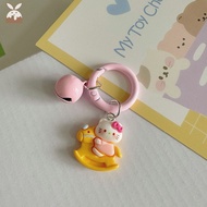 [CH] Bell Kitty Key Chain Cartoon Pendant Girl Heart Backpack Pendant Best Friend Gift CH