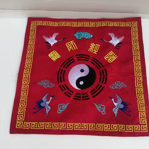 Taoist articles, jacquard material, red Sutra cover, crane sutra cover, golden thread, Taoist Sutra 