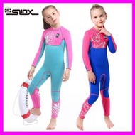 3MM SLINX兒童潛水衣 保暖 防寒 防晒 女 防寒衣 泳衣 兒童潛水服 保暖潛水衣 衝浪衣 水母衣
