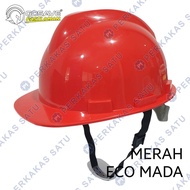 MERAH GOSAVE RED PROJECT SAFETY WORK HAT MD-008 ECO RED SAFETY HELMET FASTRACK ROTARY MODEL