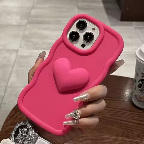 Y6P Y8S Cute 3d Love Heart Silicone Case For Huawei Y6 Y7 Y9 2019 Wavy Back Cover Honor A6A X7A X8A 
