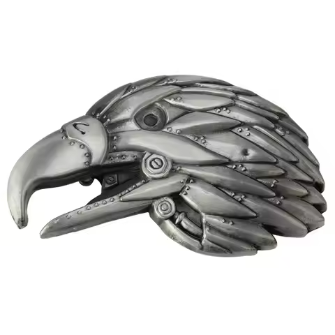 Eagle Head Alloy Belt Buckle White Headed Eagle Raptor