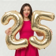 2pcs 40inch Foil Birthday Balloons Helium Number Balloon 25th Happy Birthday Wedding Party Decoratio