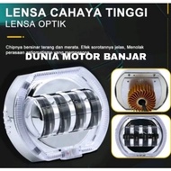 Biled Projector Headlight Daymaker Projector Mode Biled 4 LED 8D Plus Shroud 4.5 inch