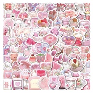 100 / 50 stickers Cute Pink 3D Small Colorful Graffiti Items - 3D Pink