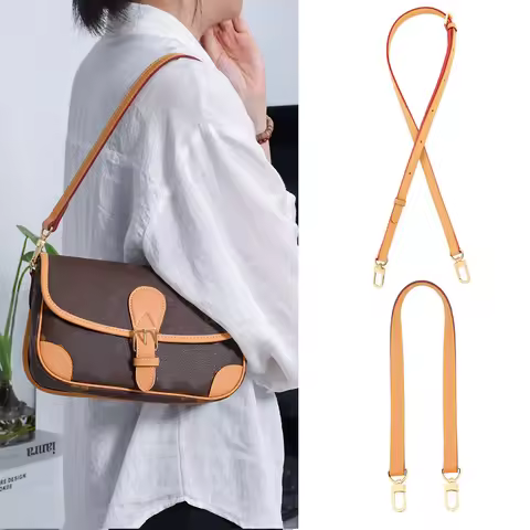 Genuine Cowhide Bag Strap Replacement for LV Diane Bag Crossbody Handbag Adjustable Shoulder Belts D
