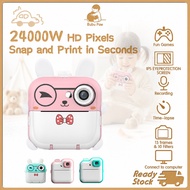 🔥READY STOCK🔥 Instant Print Kids Camera HD Photo Video Camera Cute Cartoon Toy for Boys Girls Birthd