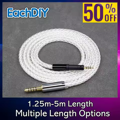 8 Core 99% 7n Pure Silver Palladium Earphone Cable For Sennheiser HD599 HD569 HD 560S HD559 hd560s 8