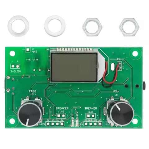 FM Radio Receiver Module 87-108MHz Frequency Modulation Stereo Receiving Board With LCD Digital Disp
