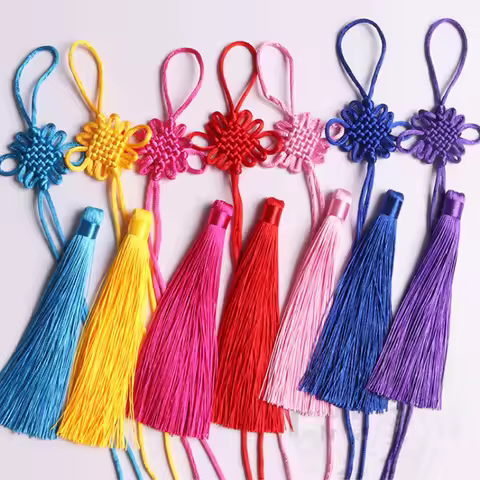 5PCS Semi Finished Chinese Knots Tassels DIY Jewelry Home Textile Curtain Garments Decorative Access