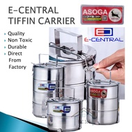 10cm/12cm/14cm Thick Stainless Steel Tiffin Carrier Lunch Box Bekas Makanan Bertingkat