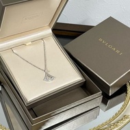 「JL精品代購」 Bvlgari寶格麗白金滿鑽扇子項鍊18k白金