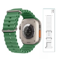 Ocean สำหรับ Apple Watch Band 49มม. 45มม. 44มม. 40มม. 41มม. 42มม. ซิลิโคน Correa สร้อยข้อมือสำหรับ Apple Watch Ultra Serie 8 7 6 5 Se