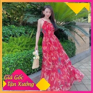 Maxi Dress Red Flower Deviation - ilovemaxi