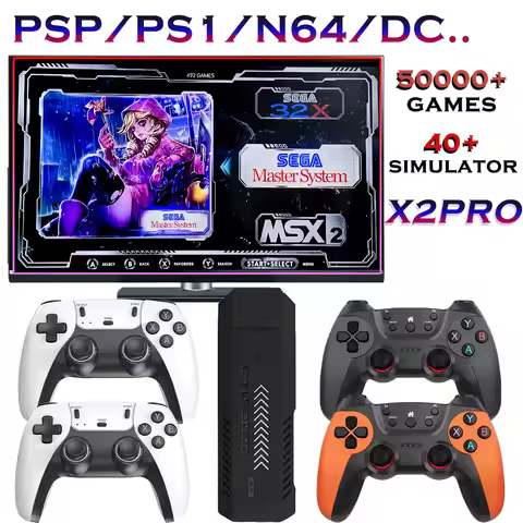 The X2 Pro video game console comes with 50,000 retro games and over 40 emulators, and is compatible