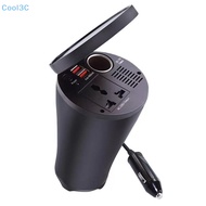 Cool3C 150W Dual USB Car Charger AC Inverter 12V To 220V Inverter On-board Inverter Power Converter Cup Inverter   Adapter HOT