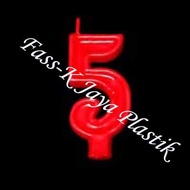 MERAH LILIN Red Number 5 Birthday Candle / Birthday Candle