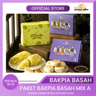 [ 3 BOX ] PAKET BAKPIA BASAH MIX A (DURIAN, KUMBU HITAM, ORI) - BAKPIA