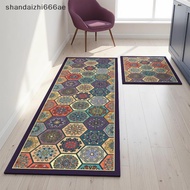 shandaizhi666ae Bohemian Hexagonal Runner Rug Non Slip Waterproof Baing Washable for Hallway Kitchen
